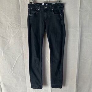 Rag & Bone Jean Skinny Jeans Kuro Black Stretch Denim W2592K502KUR Size 26